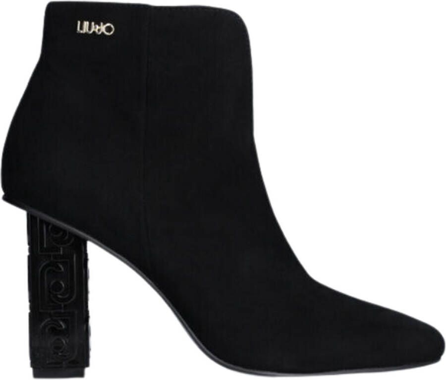 Liu Jo Enkellaars Black 37 Jennifer 05 Dames Enkellaarsjes Suede Zwart