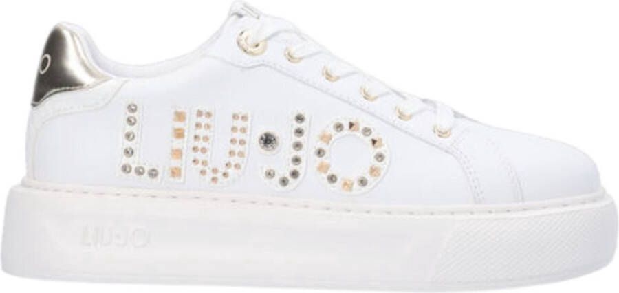 Liu Jo Kylie 10 Lage Dames Sneaker Leer White Light Gold