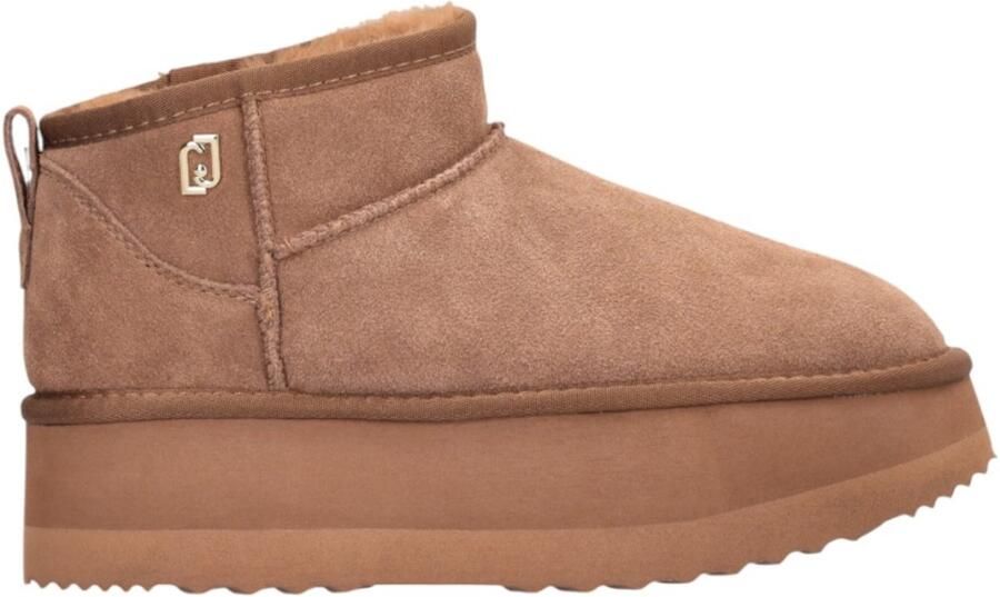 Liu Jo Brandy Enkellaarsjes met Plateauzool van Suède