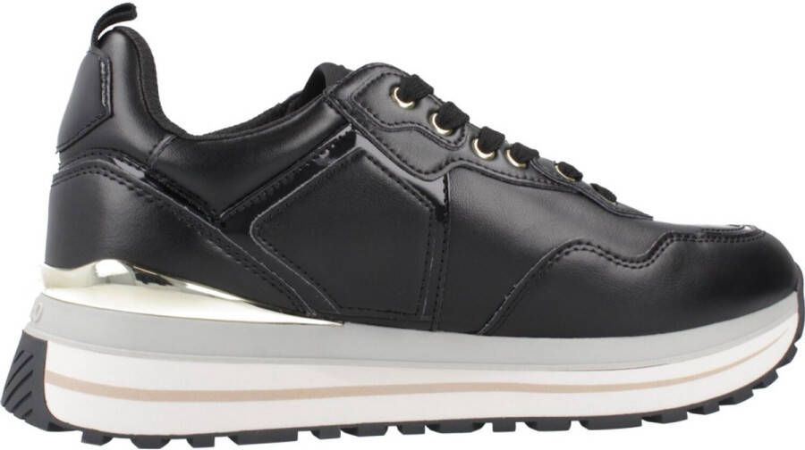 Liu Jo Slip-On Sporty Faux Leather Sneakers with Laces Wo Black