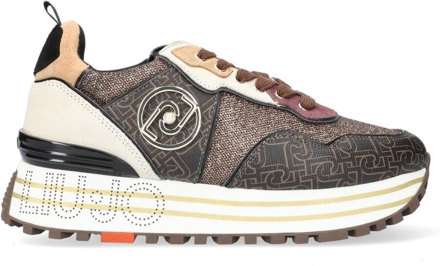 Liu Jo Maxi Wonder 24 Lage sneakers Leren Sneaker Dames Bruin - Foto 2