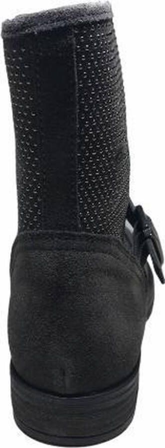 Liu Jo rits studs platte lederen korte laarzen UA20898Z antracite - Foto 5