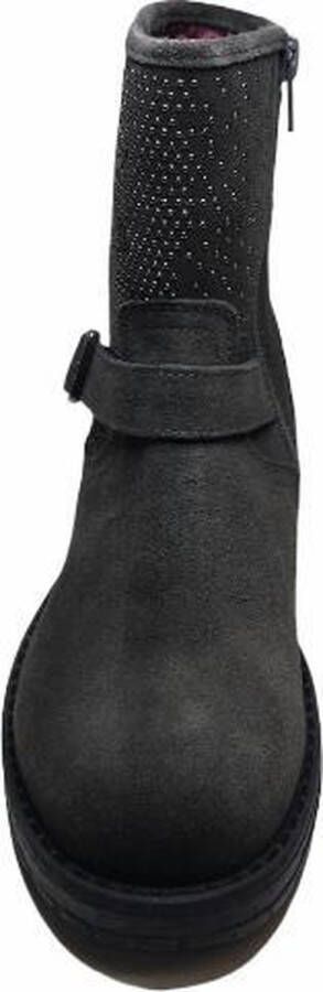 Liu Jo rits studs platte lederen korte laarzen UA20898Z antracite - Foto 6