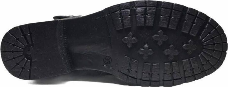 Liu Jo rits studs platte lederen korte laarzen UA20898Z antracite - Foto 4