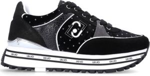 Liu Jo Max wonder velvet platform sneaker Zwart Maat : 37