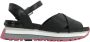 Liu Jo Platte Leren Sandalen Zwart Dames - Thumbnail 1