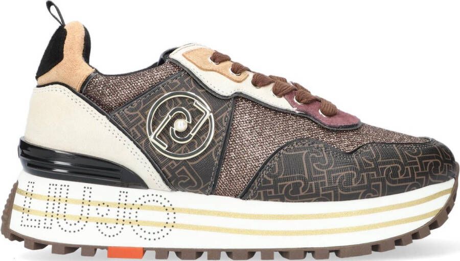 Liu Jo Maxi Wonder 24 Lage sneakers Leren Sneaker Dames Bruin