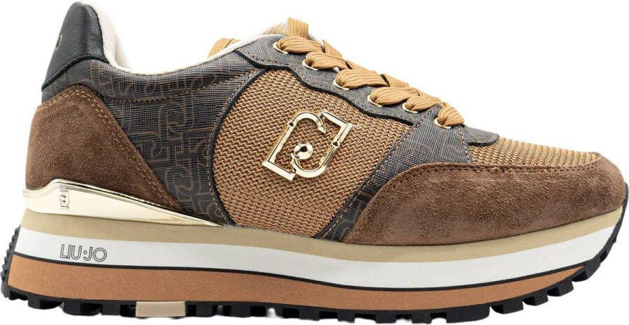 Liu Jo Maxi Wonder 57 Sneaker Dames Laag Print Brown