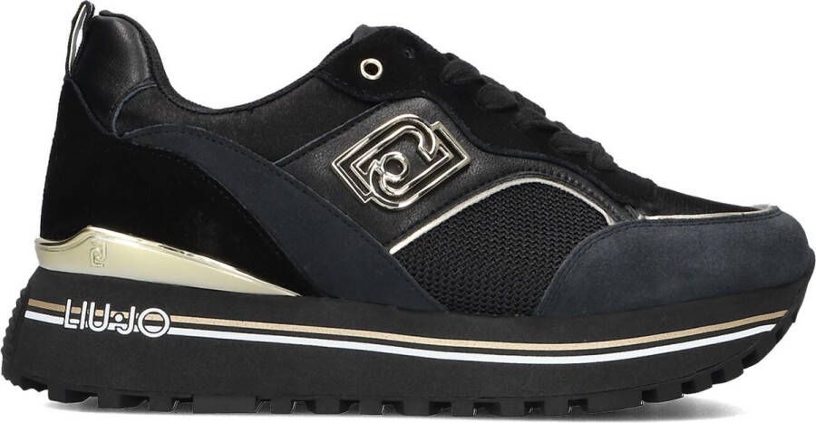 LIU JO Lage Sneakers Dames Maxi Wonder 73 Maat: 38 Materiaal: Suède Kleur: Zwart