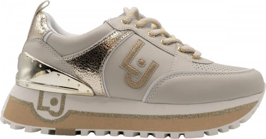 Liu Jo Maxi Wonder Dames Sneaker Beige Goud