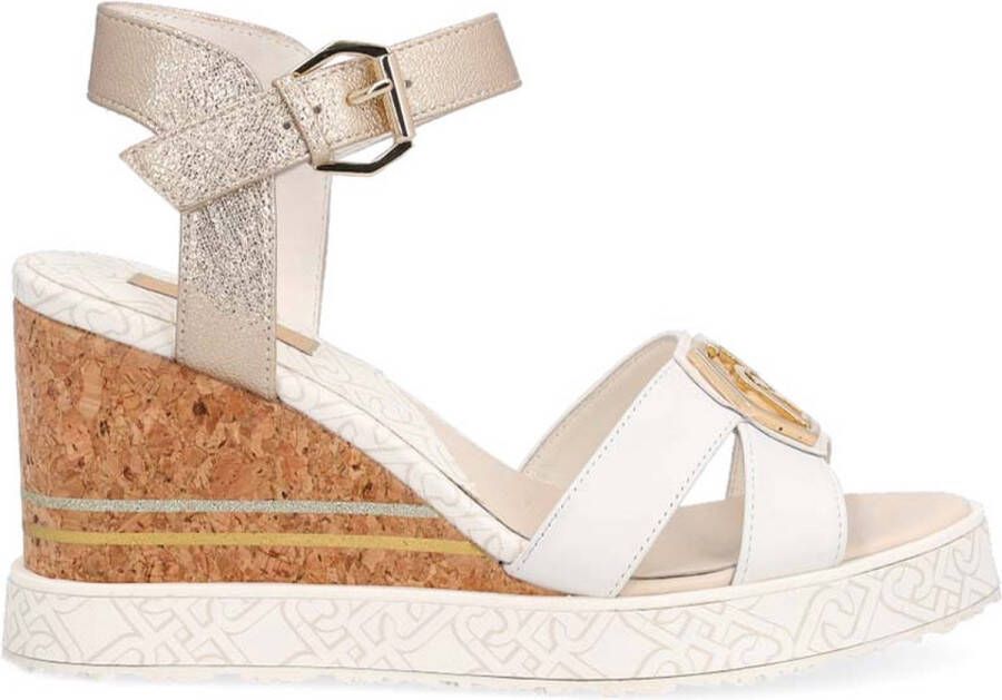 Liu Jo Nicole leren sleehakken wit goud