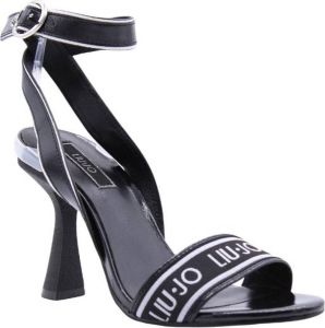 Liu Jo Heeled Sandals With Jacquard Logo Zwart Dames