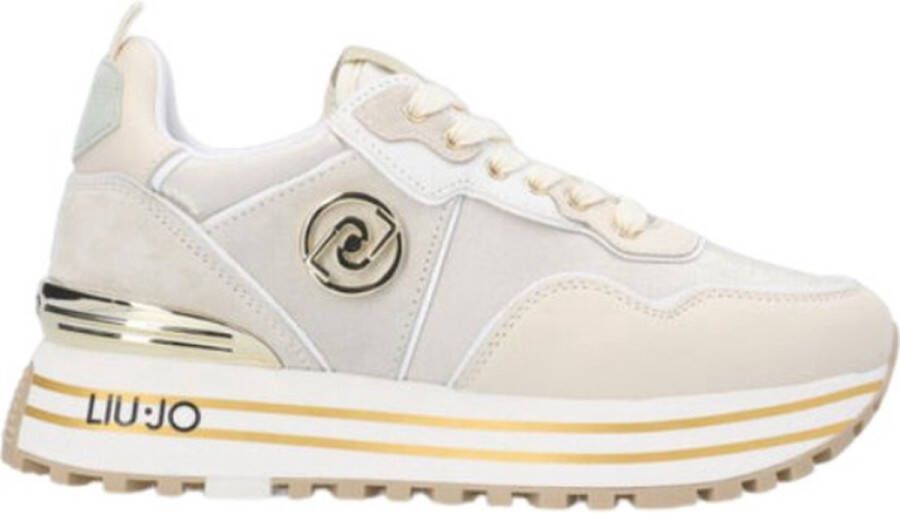 Liu Jo Shiny Nylon Platform Dames Sneakers Milk Lamb