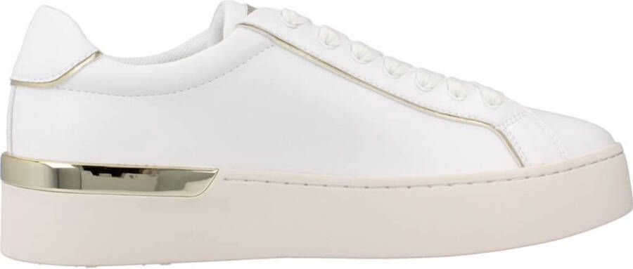 Liu Jo Iconische Leren Sneakers met Gouden Details Wit Dames