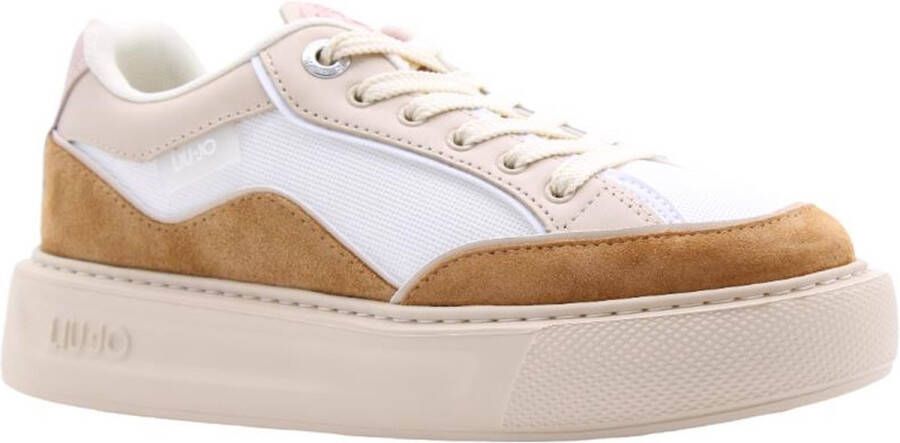 Liu Jo Metalen Eyelet Ronde Neus Sneakers met Zijrits White Dames