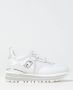 Liu Jo Witte leren sneakers met metalen details White Dames - Thumbnail 2
