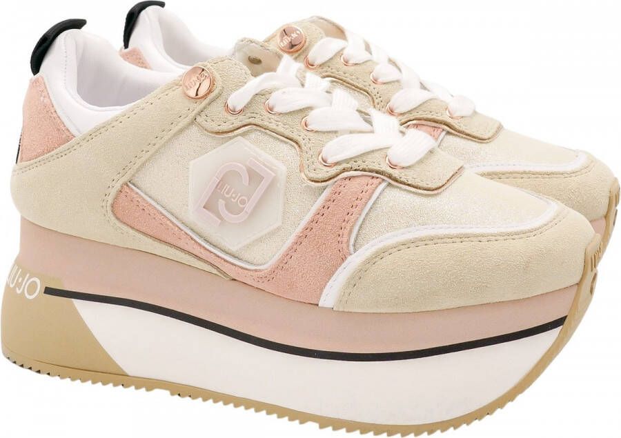 Liu Jo Super Maxi Wonder 2 Dames Sneakers Pink Beige - Foto 2