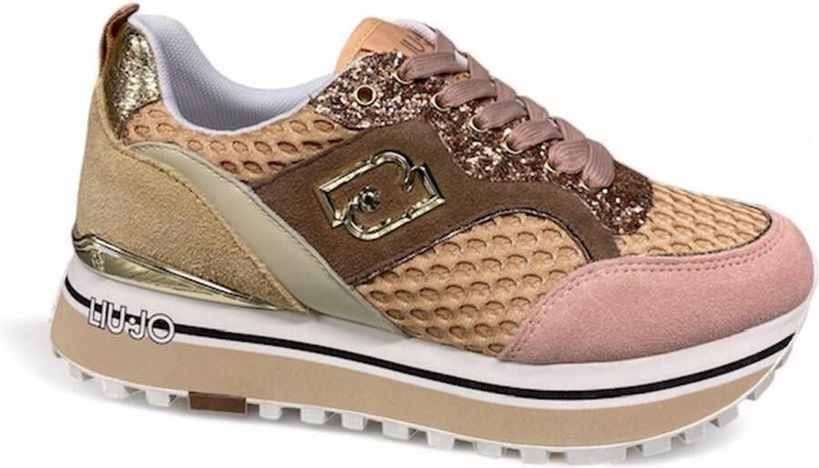 Liu Jo Beige Sneakers met Kleurblok Design Beige Dames