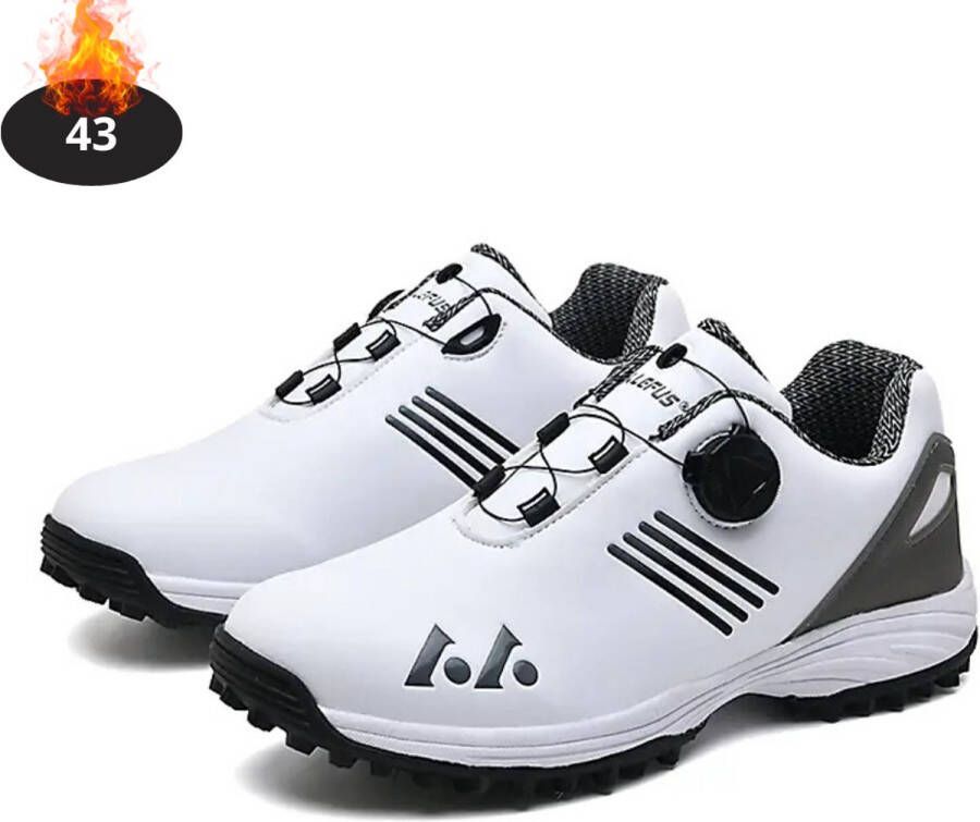 Livano Golfschoenen Heren Golfkleding Golfschoenen Antislip Waterdicht Golfen Wit