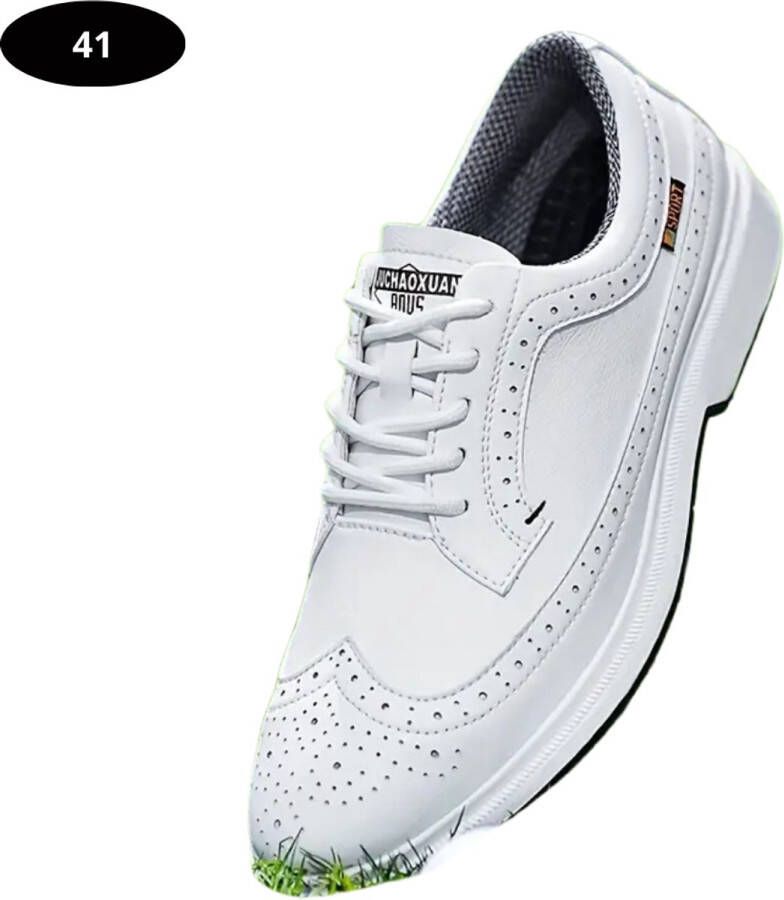 Livano Golfschoenen Heren Sneakers Golfkleding Golfschoenen Antislip Waterdicht Golfen Wit