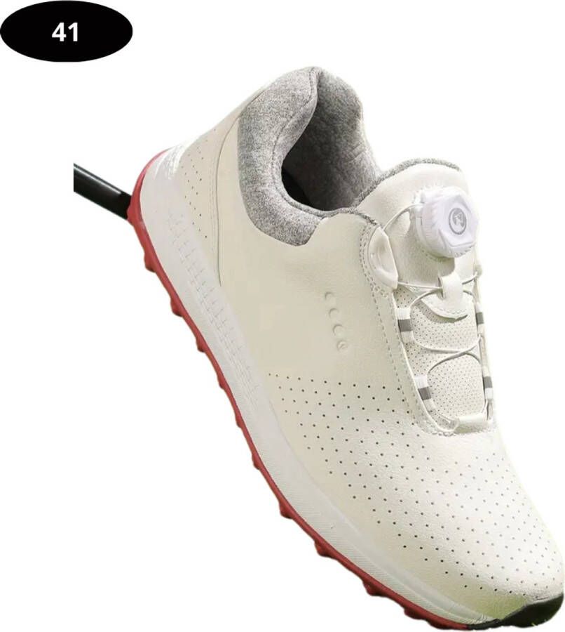 Livano Golfschoenen Heren Sneakers Golfkleding Golfschoenen Antislip Waterdicht Golfen Wit & Rood
