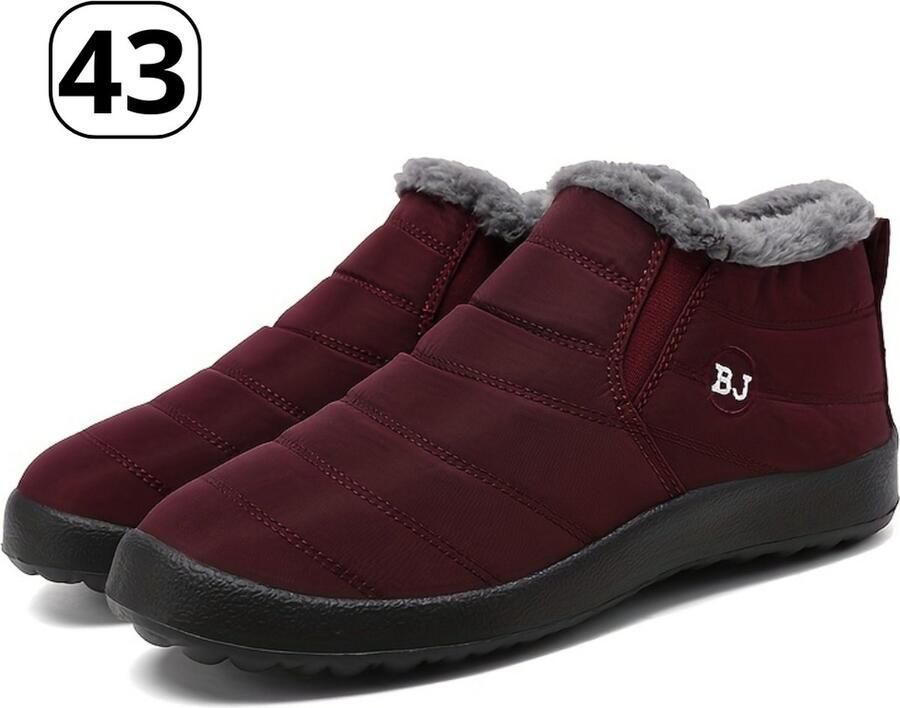 Livano Antislip Sneeuwboots Snowboots Wintersport Sneeuwschoenen Ski Gadgets Voor Heren Bordeaux Rood