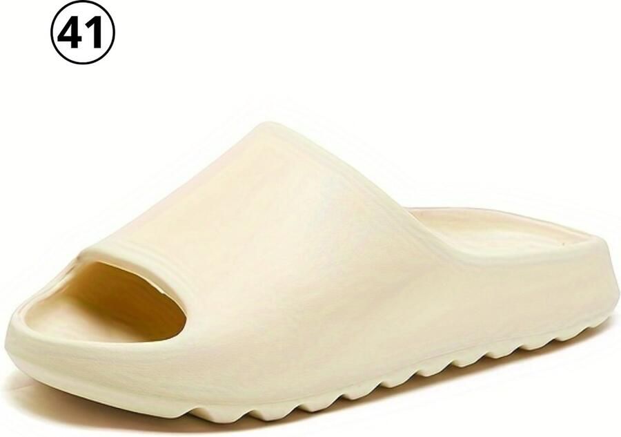 Livano Comfortabele Slippers Badslippers Teenslippers Anti-Slip Slides Flip Flops Stevig Voetbed Khaki