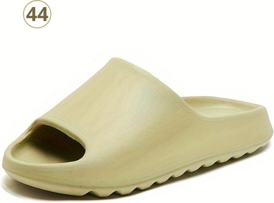 Livano Comfortabele Slippers Badslippers Teenslippers Anti-Slip Slides Flip Flops Stevig Voetbed Groen
