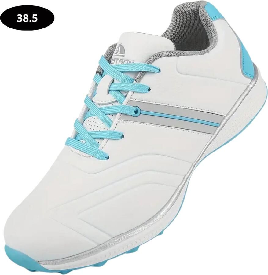 Livano Golfschoenen Dames- Sneakers Golfkleding Golfschoenen Antislip Waterdicht Golfen Wit & Blauw