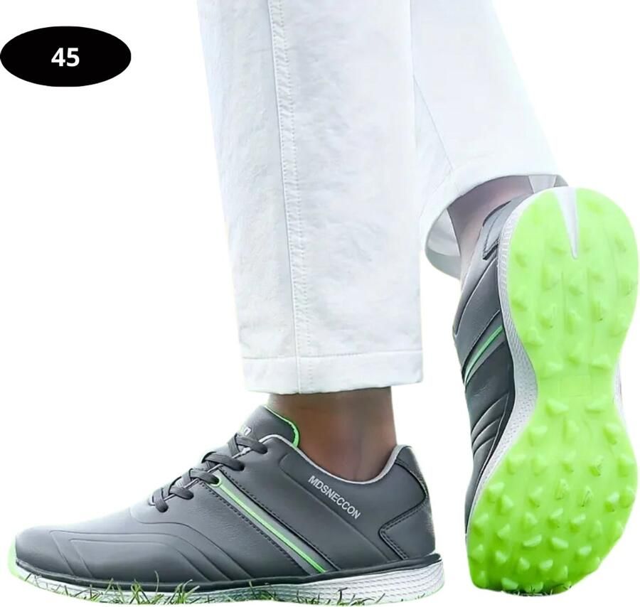 Livano Golfschoenen Heren Sneakers Golfkleding Golfschoenen Antislip Waterdicht Golfen Donker Grijs