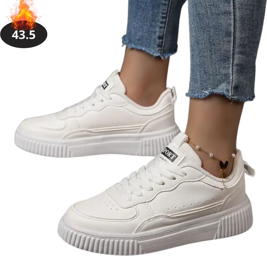 Livano Schoenen Dames Sneakers Comfortabel Casual Volwassen Wit