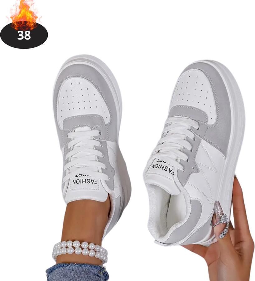 Nivard Schoenen Dames Sneakers Comfortabel Sportief Casual Volwassen Grijs
