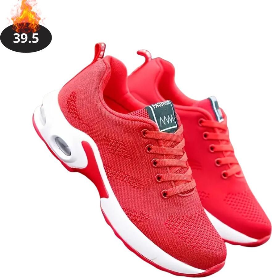 Livano Schoenen Dames Sneakers Comfortabel Sportief Casual Volwassen Rood