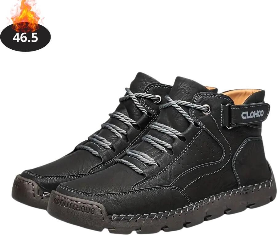 Livano Schoenen Heren Hoge Sneakers Comfortabel Casual Volwassen Zwart