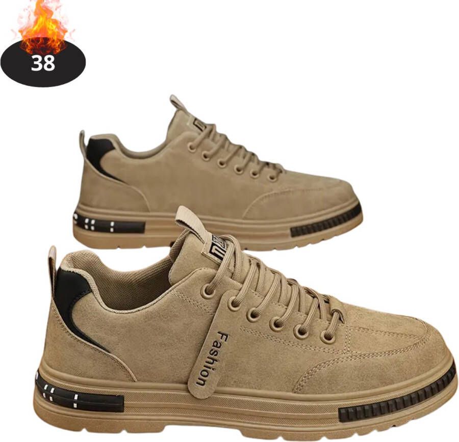 Livano Schoenen Heren Sneakers Comfortabel Casual Volwassen Khaki