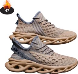 Livano Schoenen Heren Sneakers Comfortabel Casual Volwassen Lichtbruin