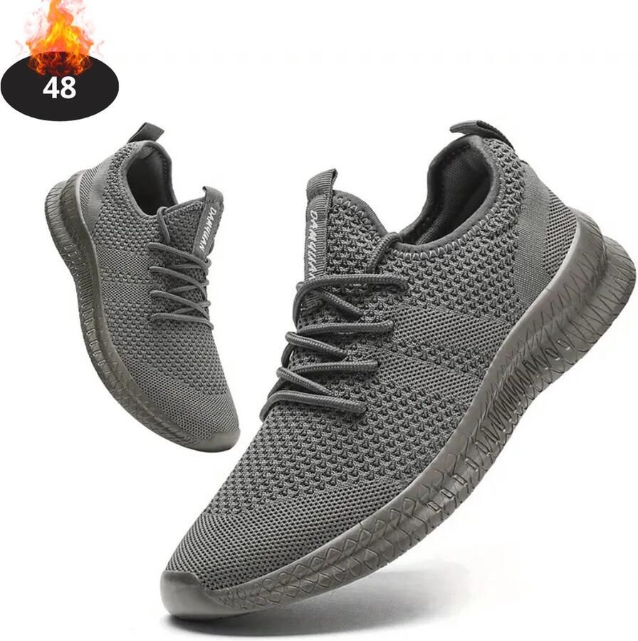 Livano Schoenen Heren Sneakers Comfortabel Sportief Casual Volwassen Donkergrijs