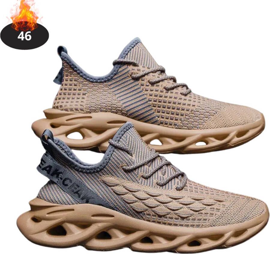 Livano Schoenen Heren Sneakers Comfortabel Casual Volwassen Lichtbruin