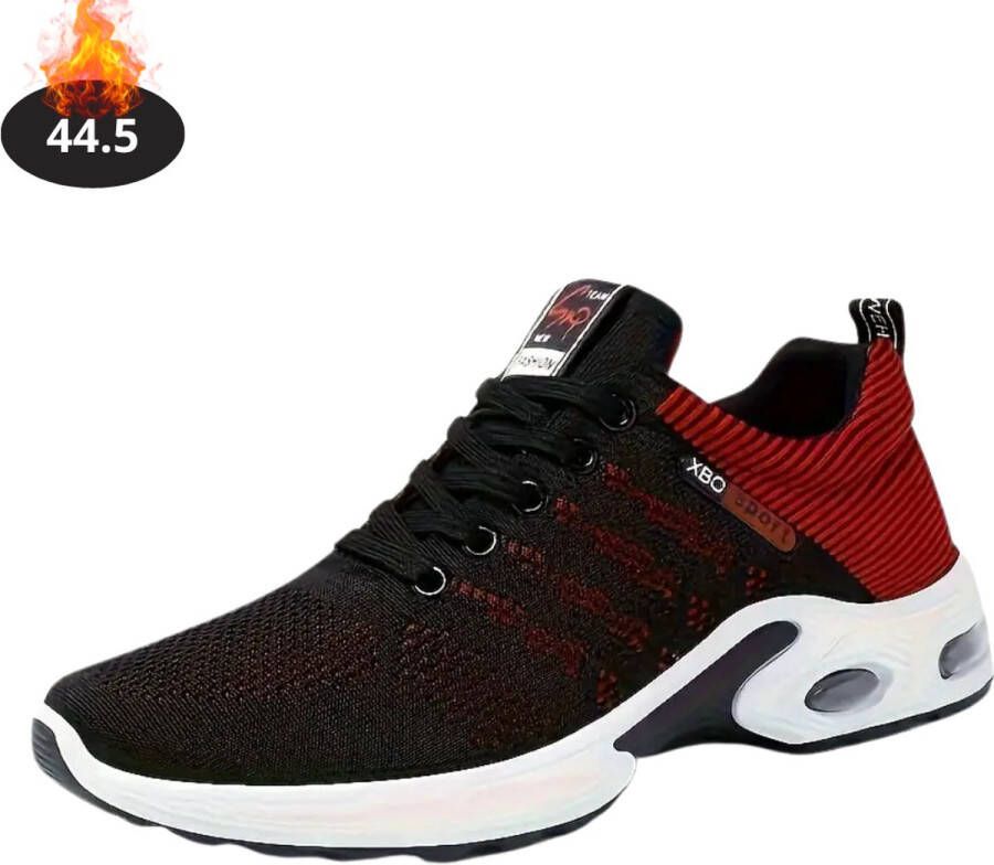 Livano Schoenen Heren Sneakers Comfortabel Sportief Casual Volwassen Zwart Rood