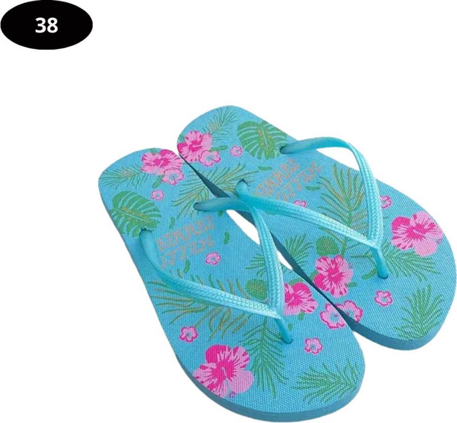 Livano Slippers Dames Teenslippers Flip Flops Comfortabel Zomer Lichtblauw