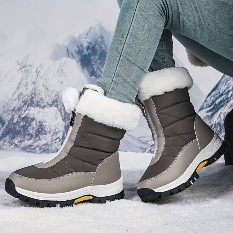 Livano Sneeuwboots Sneeuwschoenen Wintersport Dames Snowboots Ski Gadgets Grijs