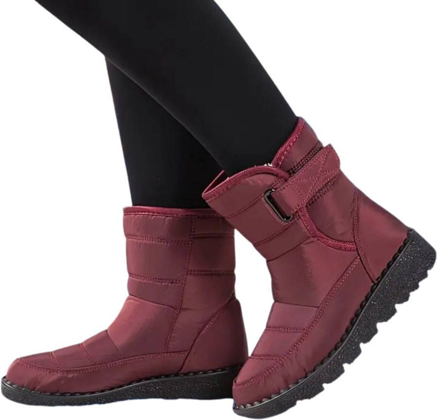 Livano Snowboots Dames Sneeuwschoenen Snowboots Wintersport Ski Gadgets Bordeauxrood