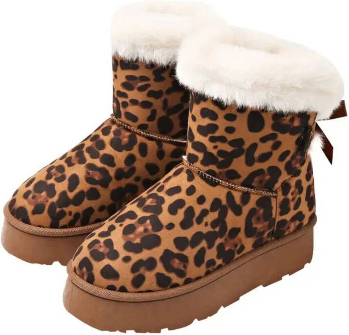 Livano Snowboots Dames Sneeuwschoenen Snowboots Wintersport Ski Gadgets Luipaard