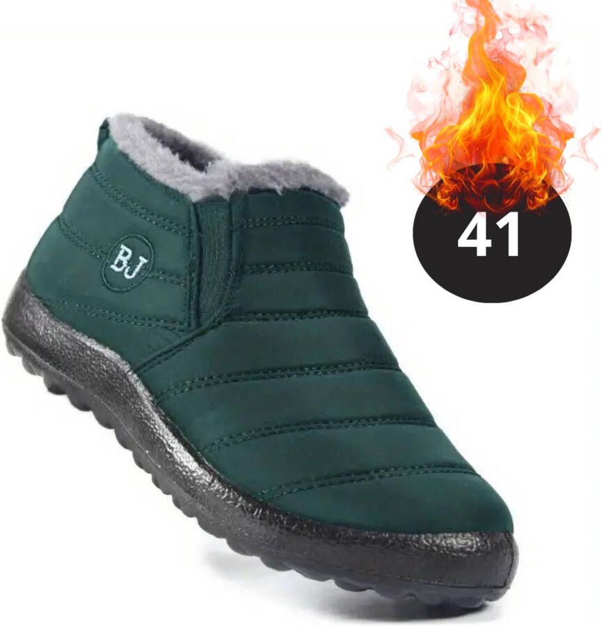 Livano Snowboots Sneeuwschoenen Sneeuwboots Dames Wintersport Ski Skischoenen Donker Groen Laag