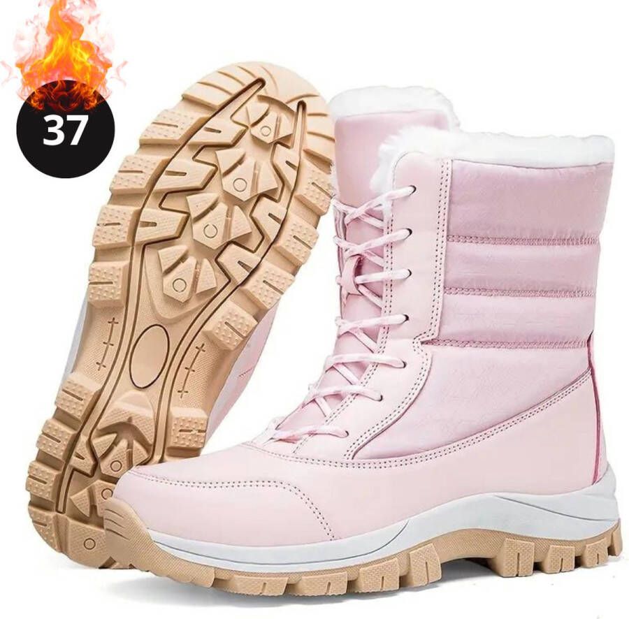 Livano Snowboots Sneeuwschoenen Sneeuwboots Dames Wintersport Ski Skischoenen Roze Laarzen