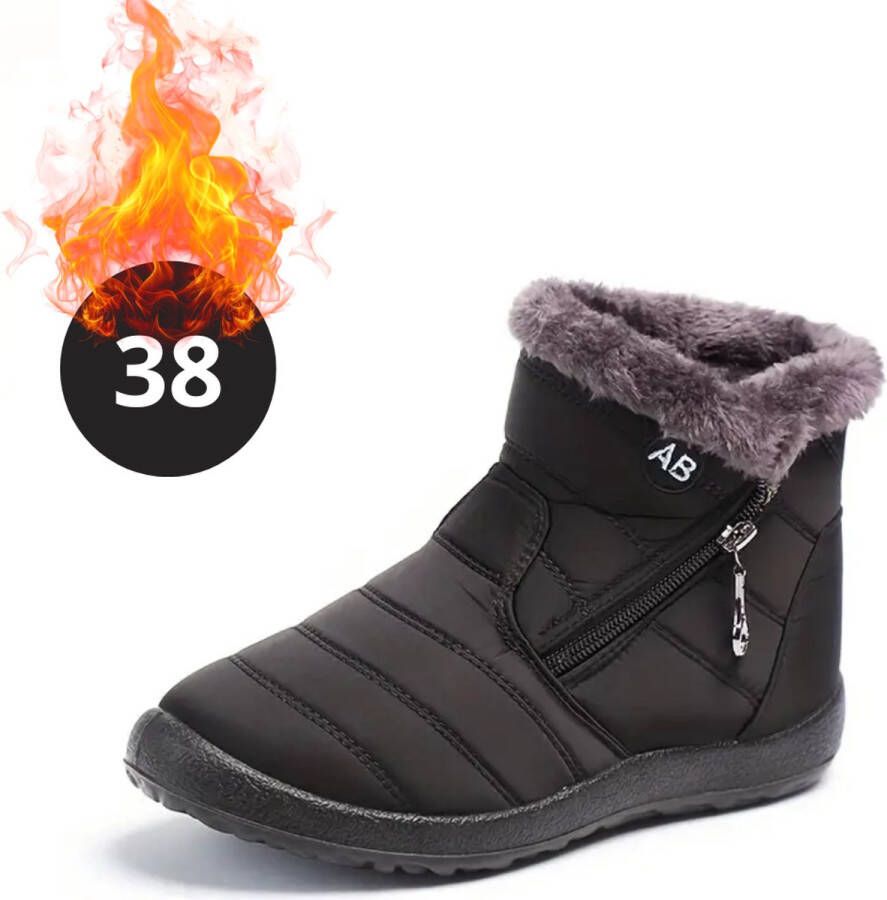 Livano Snowboots Sneeuwschoenen Sneeuwboots Dames Wintersport Ski Skischoenen Zwart