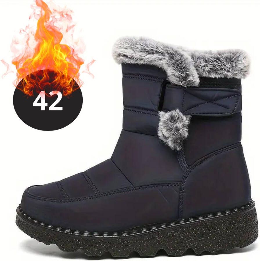 Livano Snowboots Sneeuwschoenen Sneeuwboots Heren Wintersport Ski Skischoenen Zwart 42 Buiten Antislip Winter - Foto 1