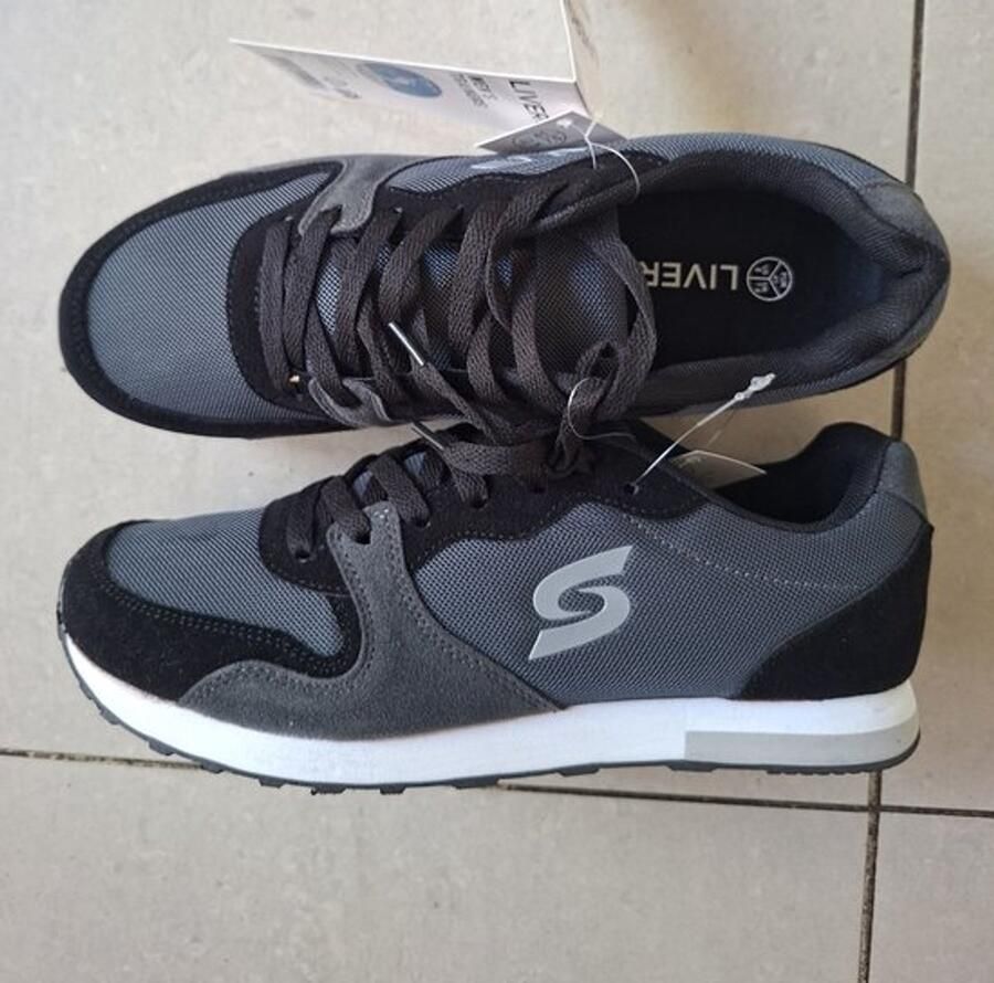 Livergy Heren sneakers Zwart-Grijs Comfortabel & Getest op Kwaliteit
