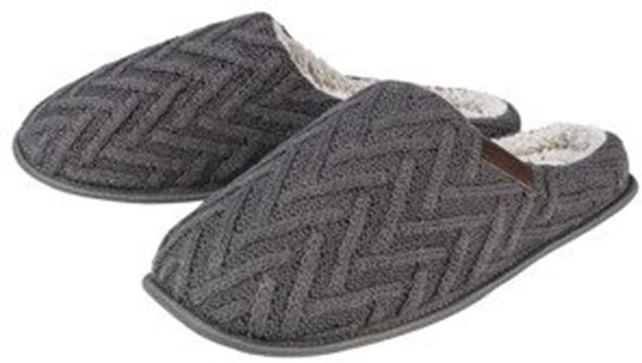 Livergy Pantoffels voor heren (40 41 grijs) Sloffen Pantoffel