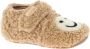 Living Kitzbühel Kid's Smiley Plüsch-Klettschuh Pantoffels wit bruin - Thumbnail 1
